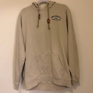 Howler Brothers Cream Pullover Hoodie with Chest Logo